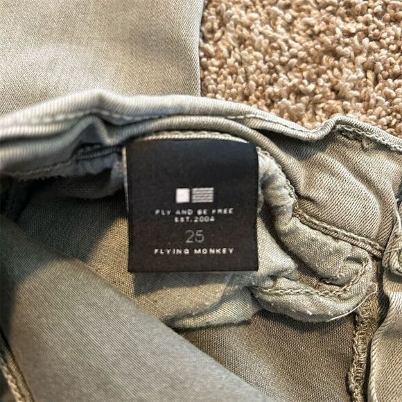 Flying Monkey Women's Gray Distressed Skinny Jeans Size 25 - Picture 10 of 11